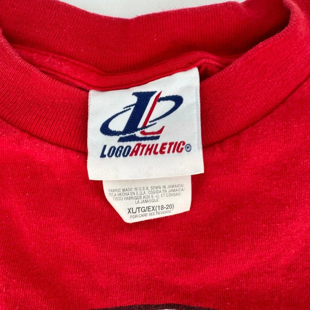 Vintage Chicago Bulls‎ Logo Athletic T Shirt Youth XL Red Basketball NBA